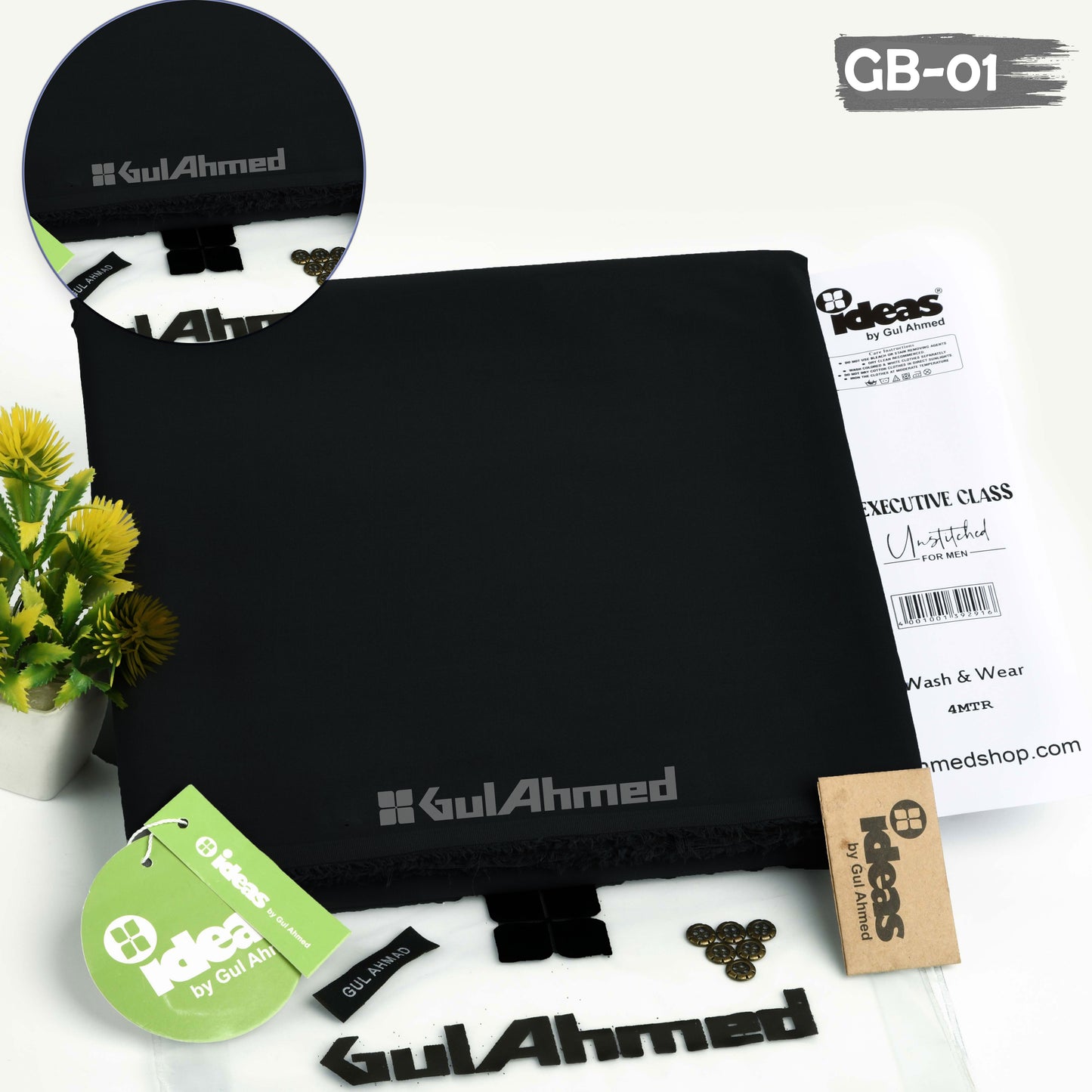 Gul Ahmed Black GB-01